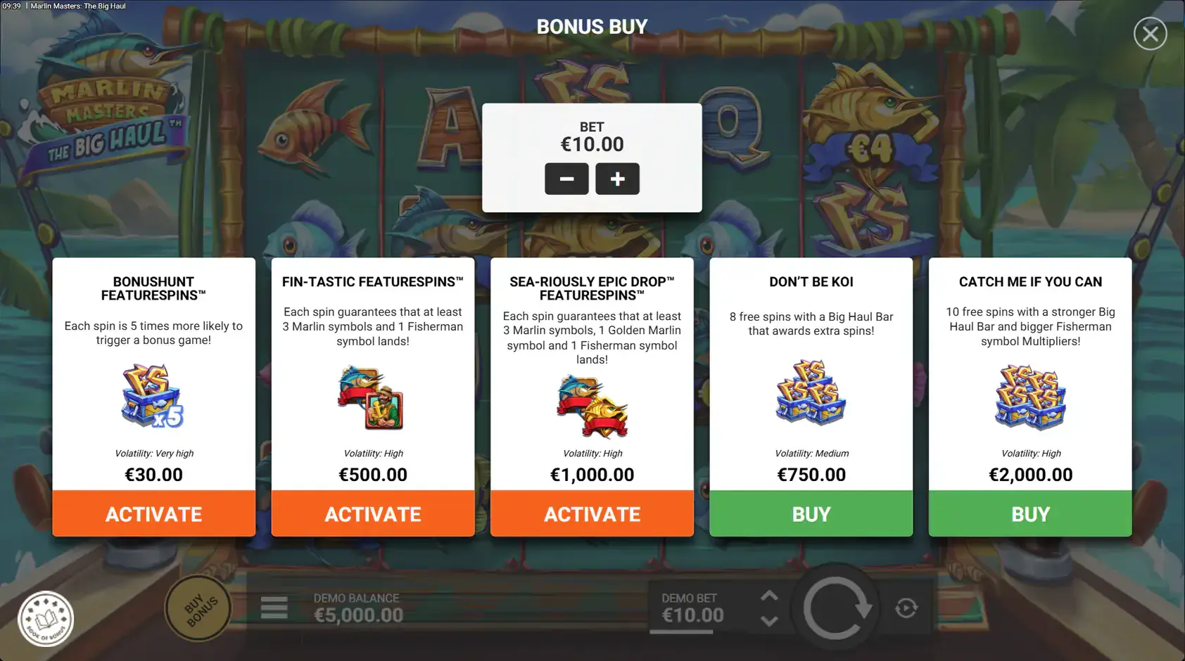 marlin masters the big haul buy bonus