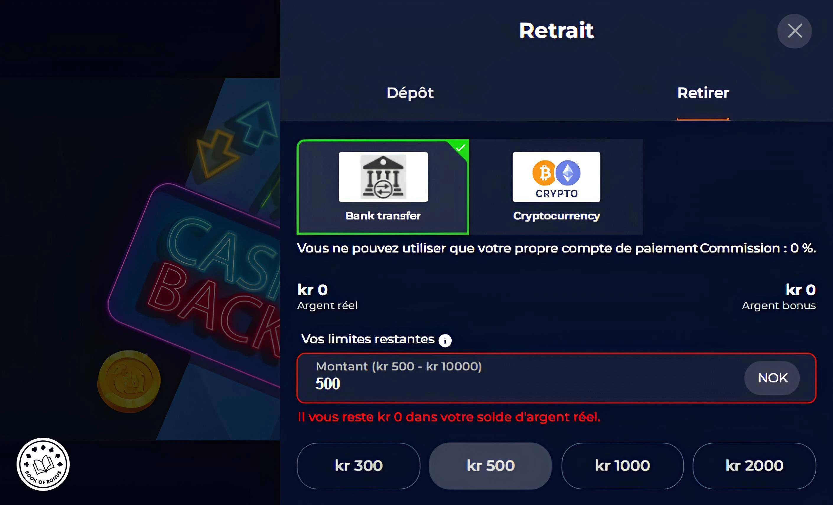 casino nine withdraw