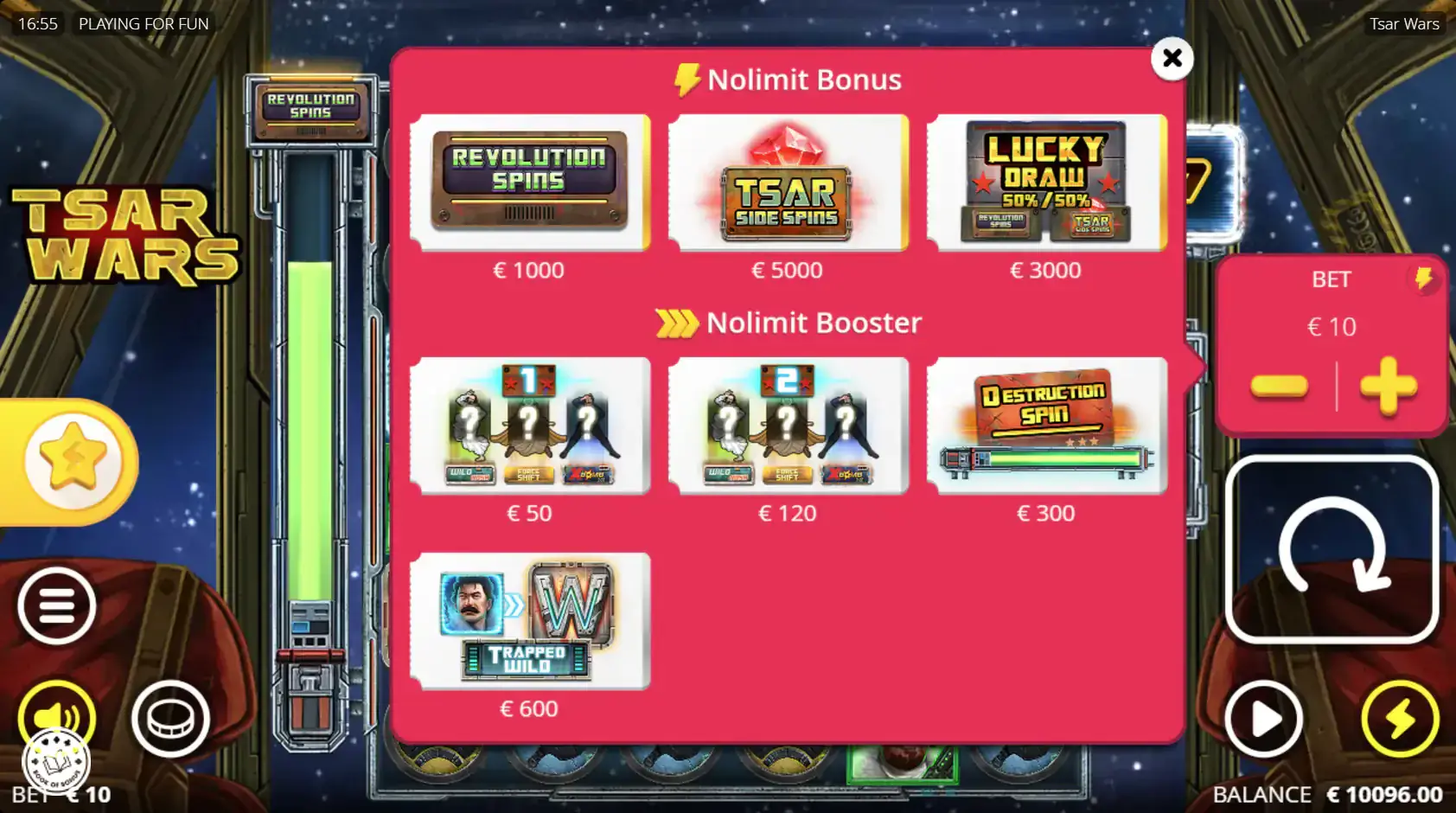 tsar wars buy bonus