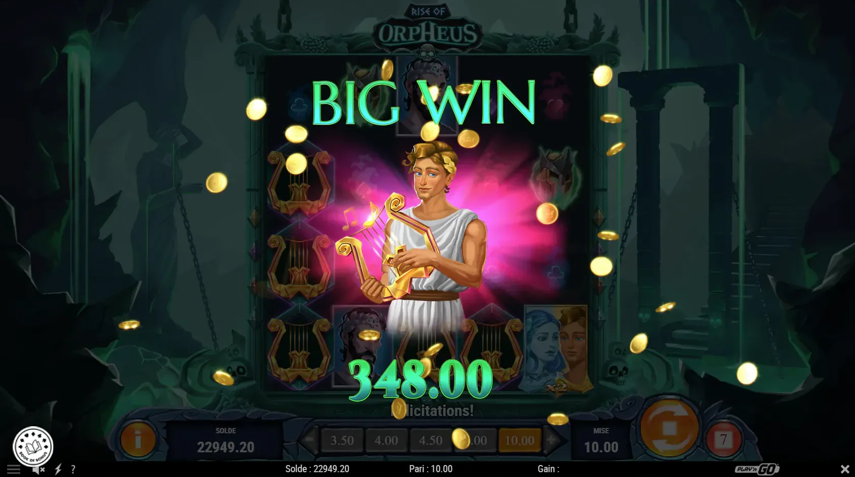 rise of orpheus big win