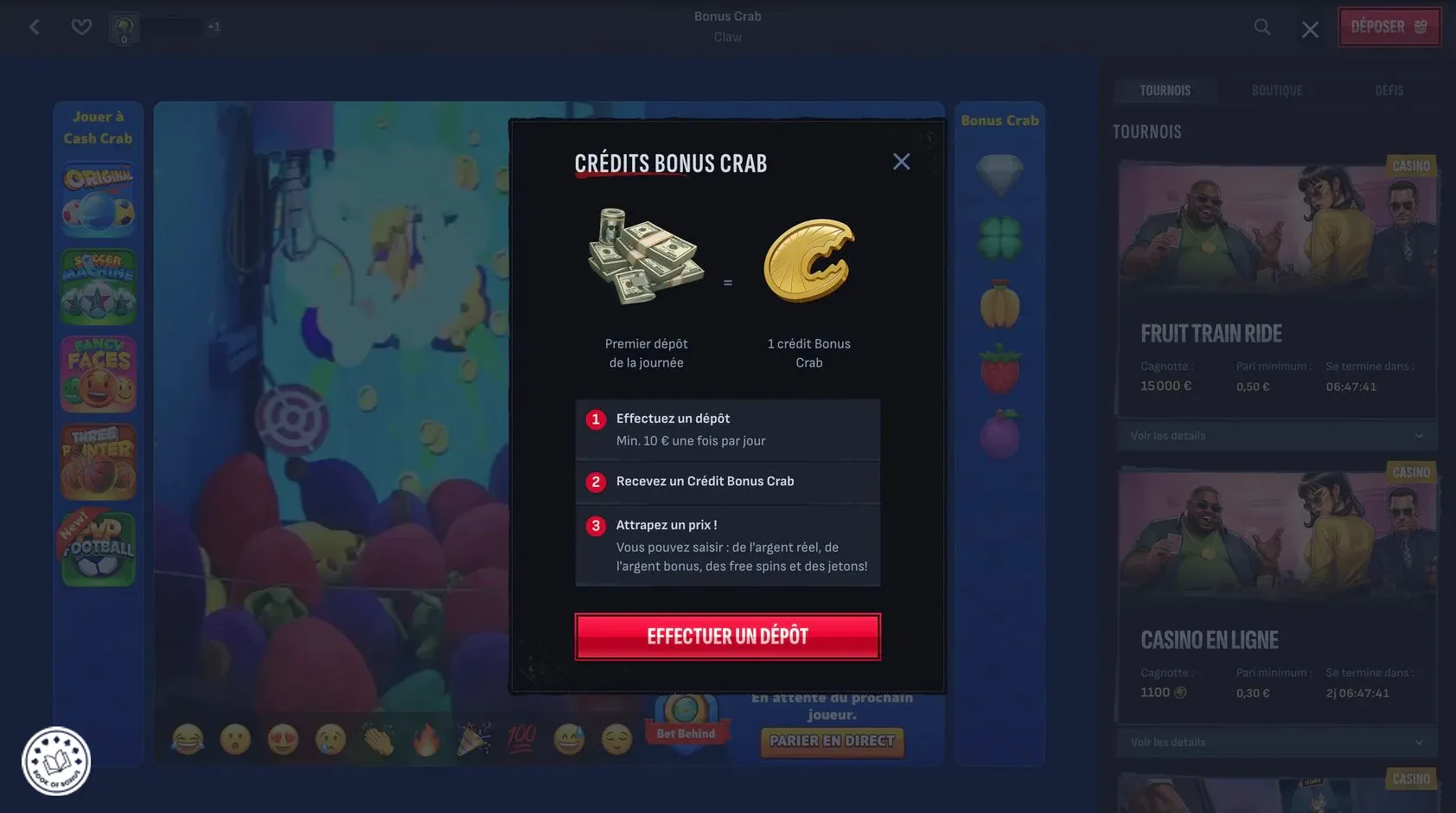 mafia casino bonus crab