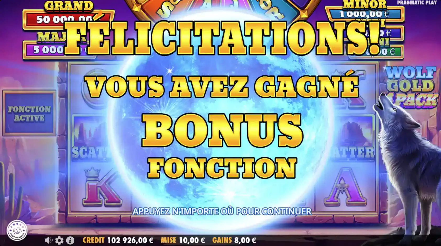wolf gold 4 pack free spins