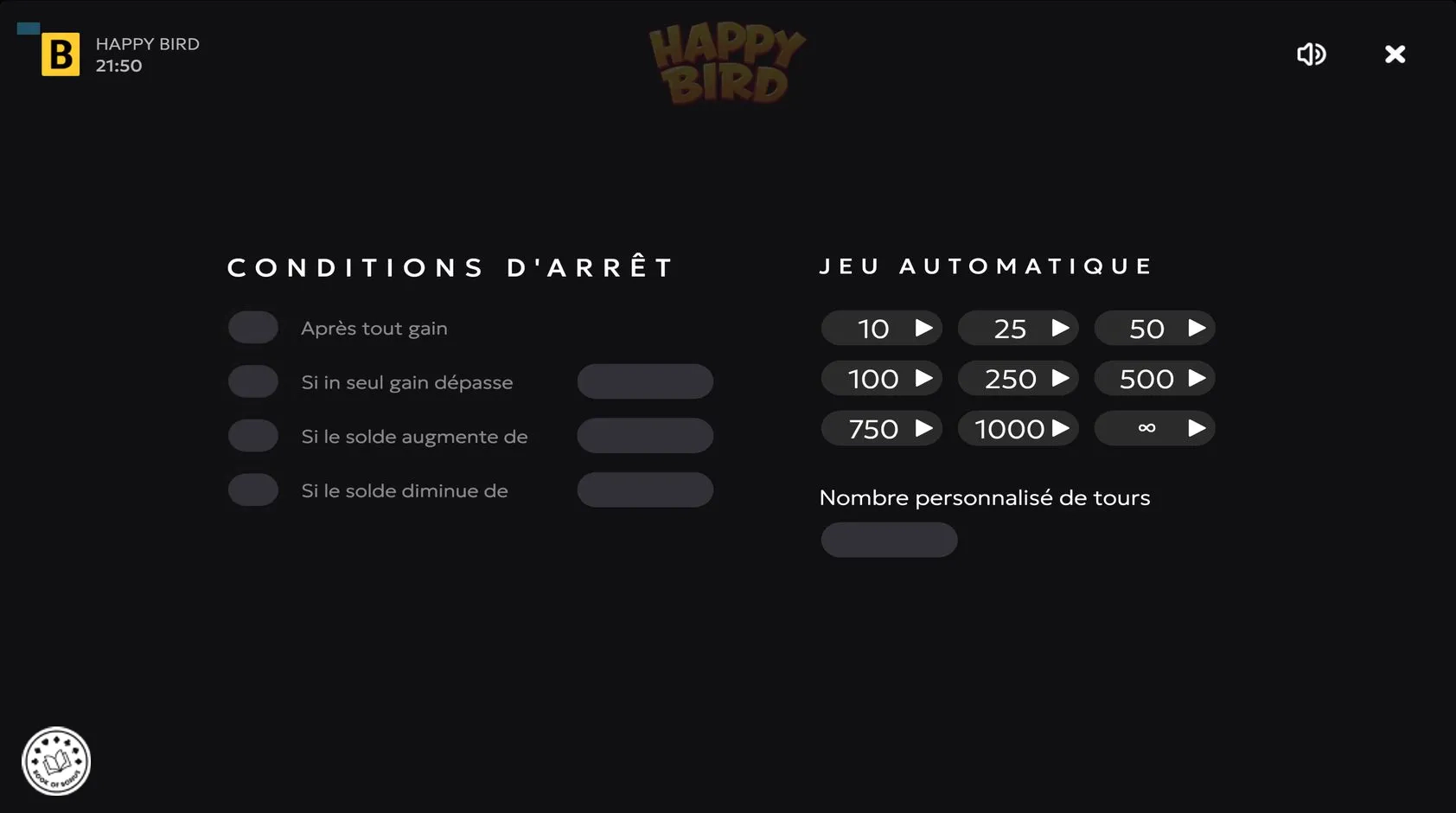 happy bird casino jeu auto