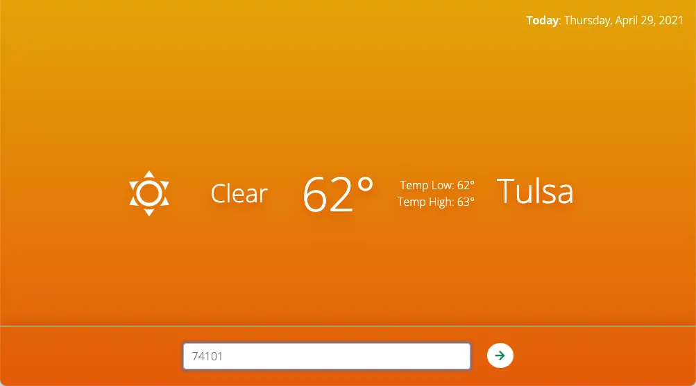 Weather App Screenshot 1