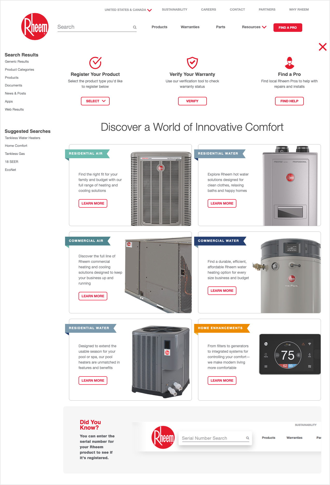 Rheem Awesome Search