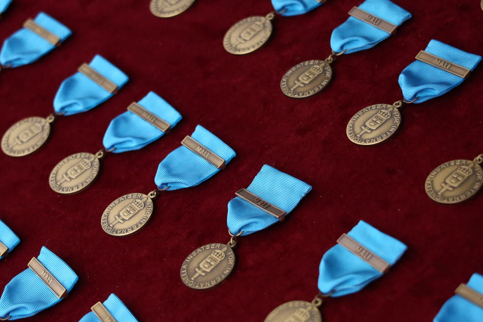 Försvarsmaktens medalj för internationella insatser Foto: Tim Gustafsson/Försvarsmakten