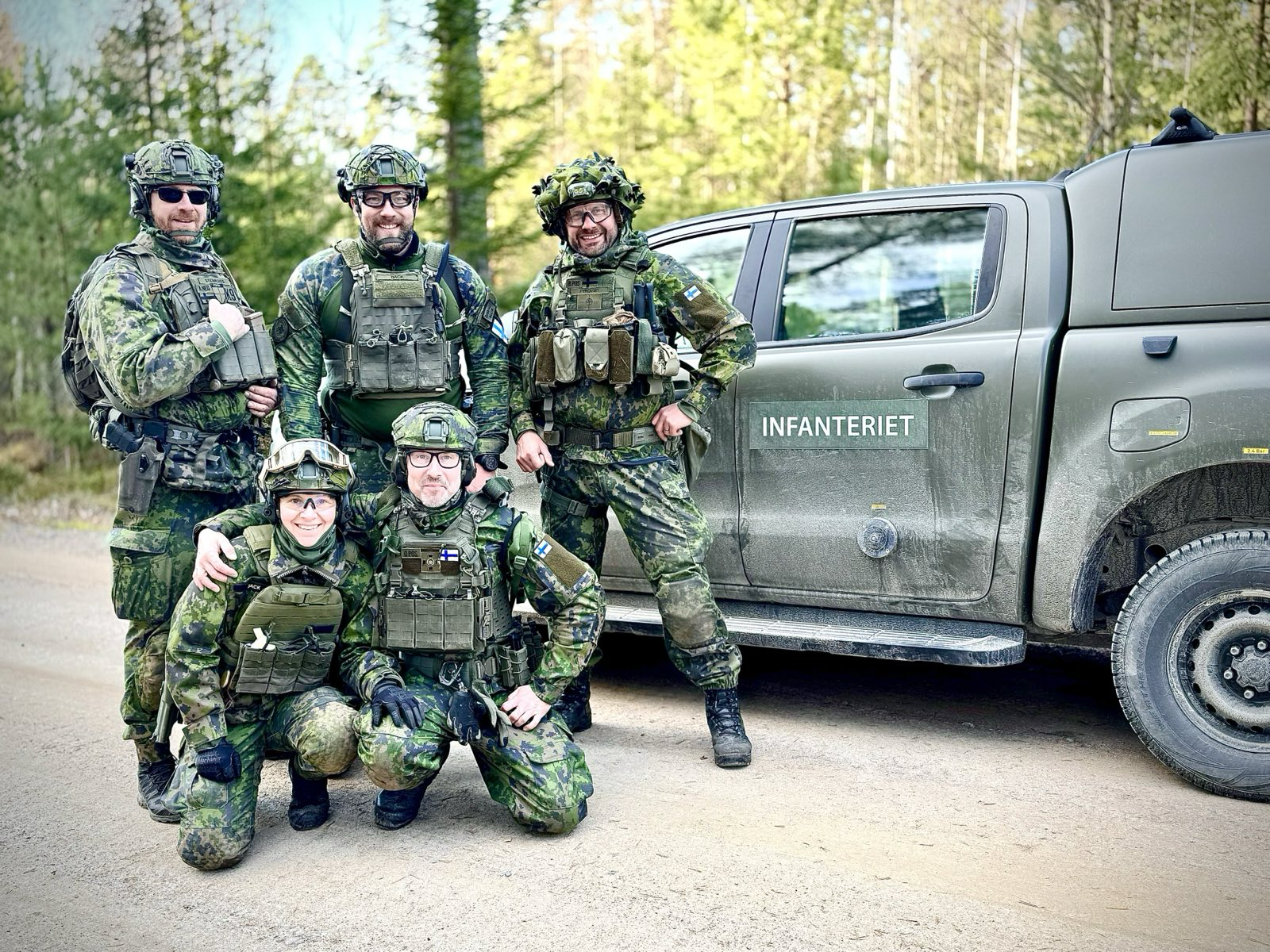 Delegation från Ålands Reservister rf som deltog i Dalregementets mästerskap i tillämpat tjänsteskytte Foto: Jonas Back