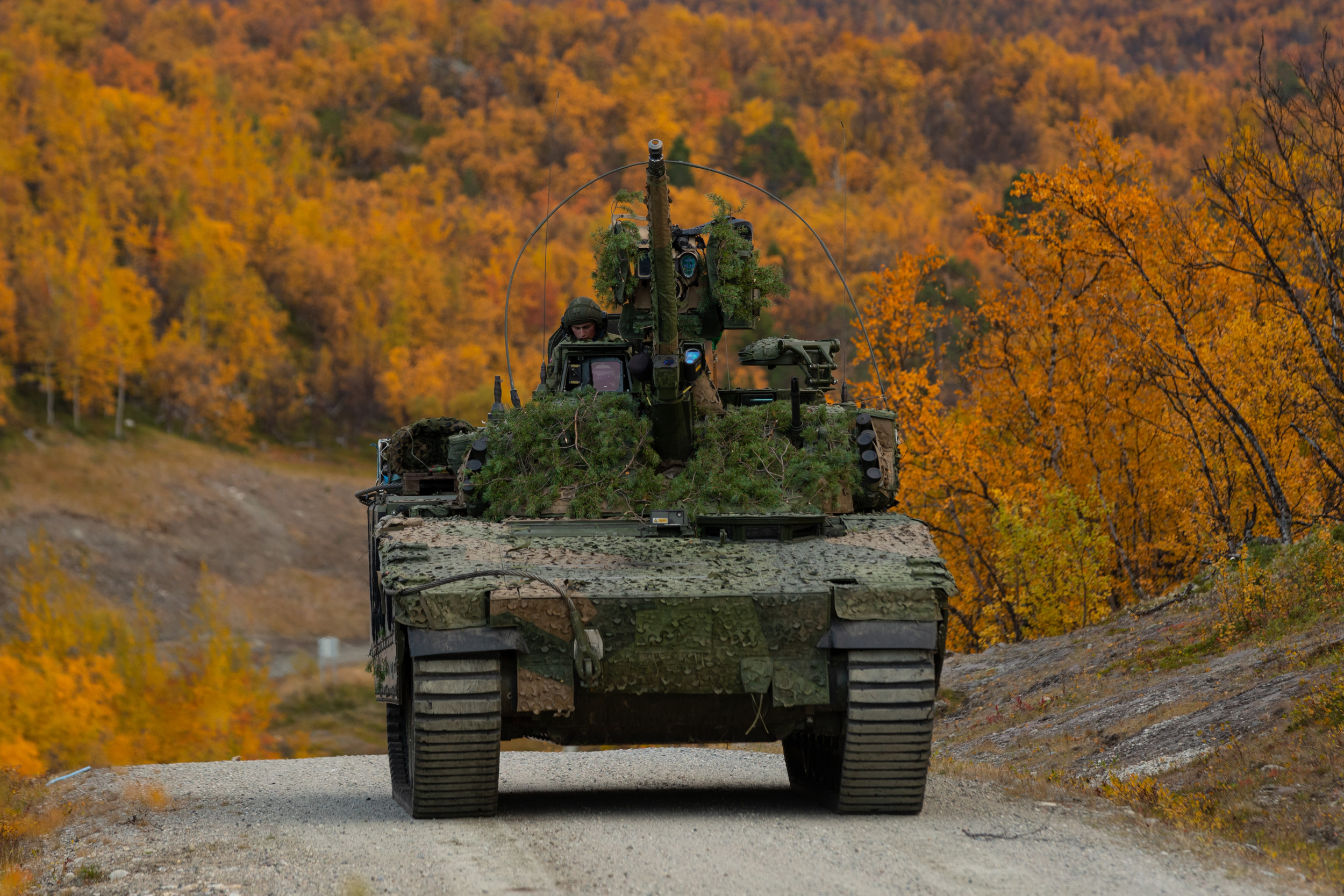 Norsk CV90 Foto: Markus Malmin / Forsvaret