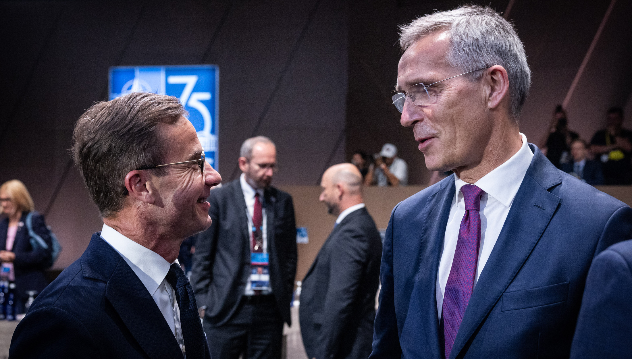 Statsminister Ulf Kristersson (M) och Natos generalsekreterare Jens Stoltenberg Foto: Nato