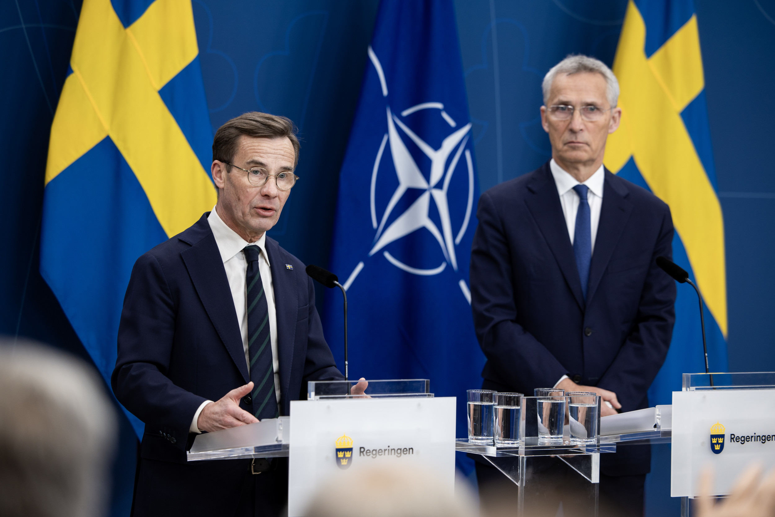 Statsminister Ulf Kristersson (M) och Natos generalsekreterare Jens Stoltenberg Foto: Ninni Andersson/Regeringskansliet
