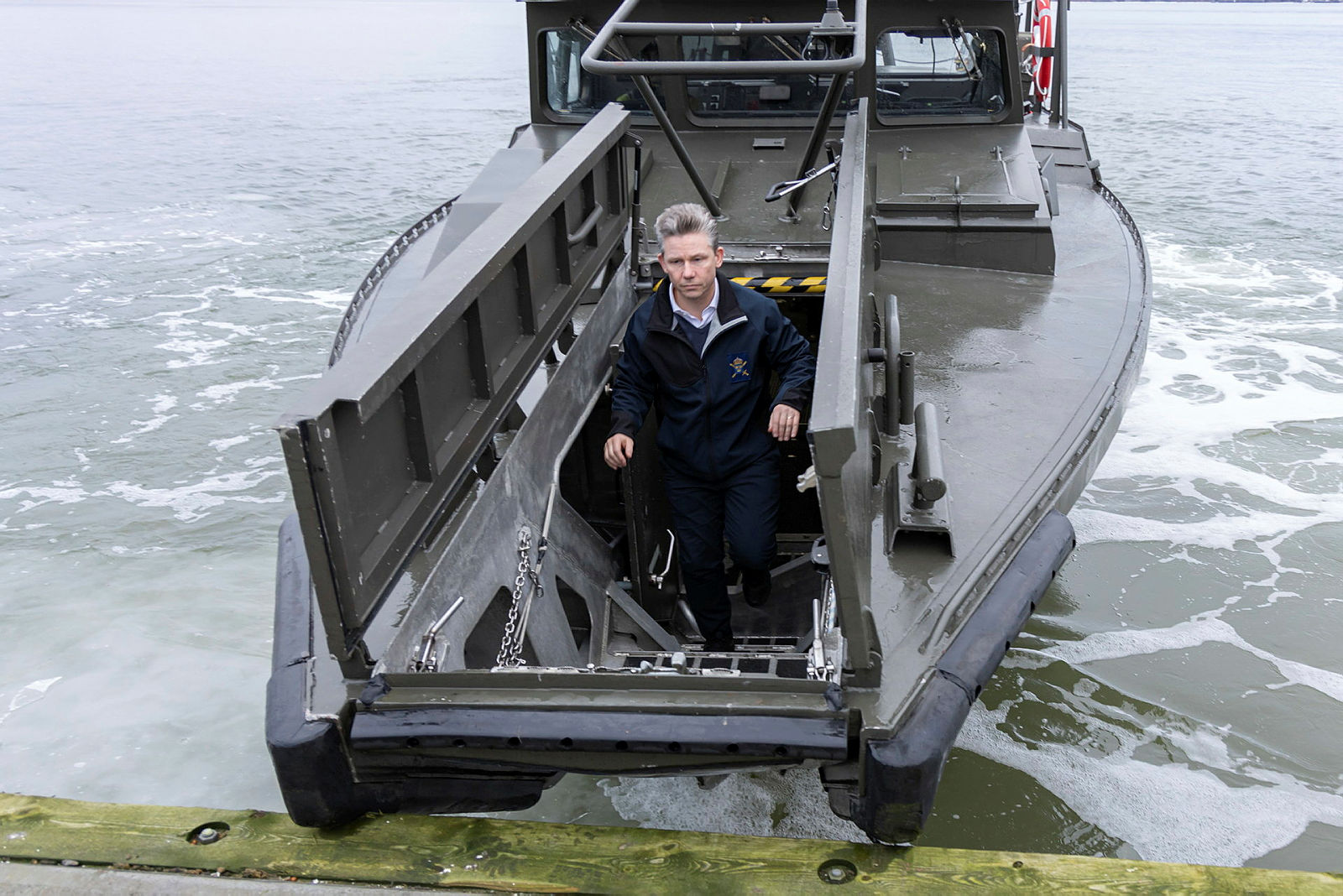 Försvarsminister Pål Jonson (M) vid verksamhetsbesök på Stockholms amfibieregemente Amf 1 Foto: Regeringskansliet/Niklas Forsström