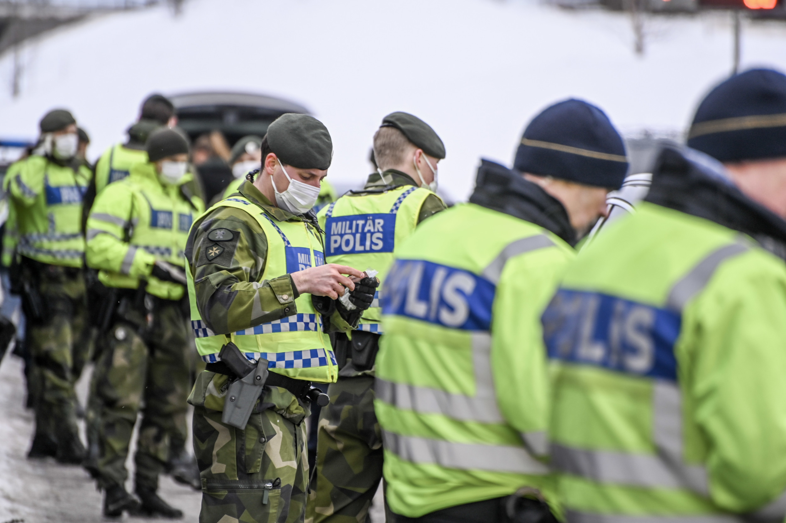 Bilden är tagen under en övning i februari 2021. Foto: Svante Rinalder/Försvarsmakten