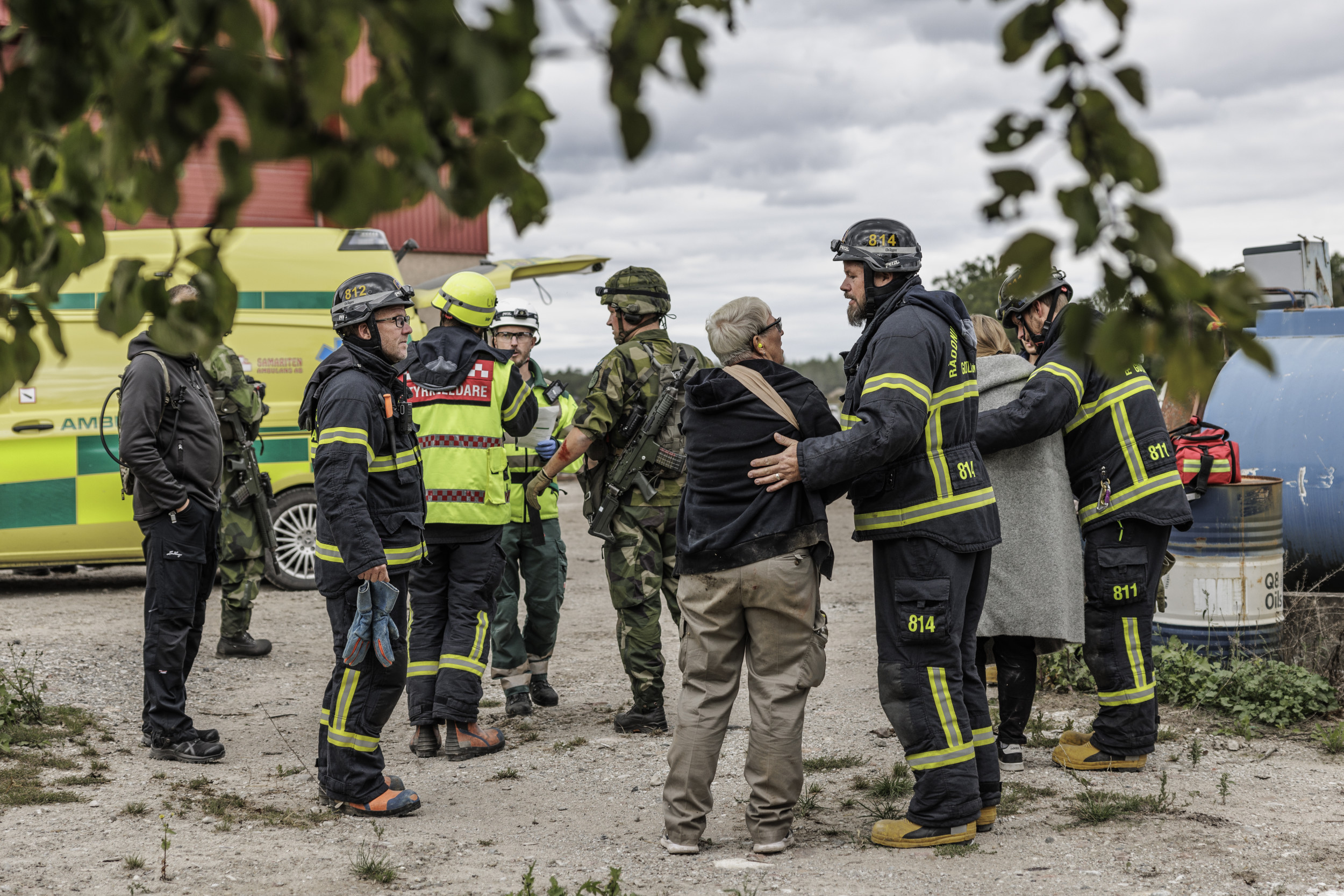 Försvarsmakten övar tillsammans med Polisen och civil sjukvård under övningen METEOR 22 Foto: Jonas Helmersson / Försvarsmakten