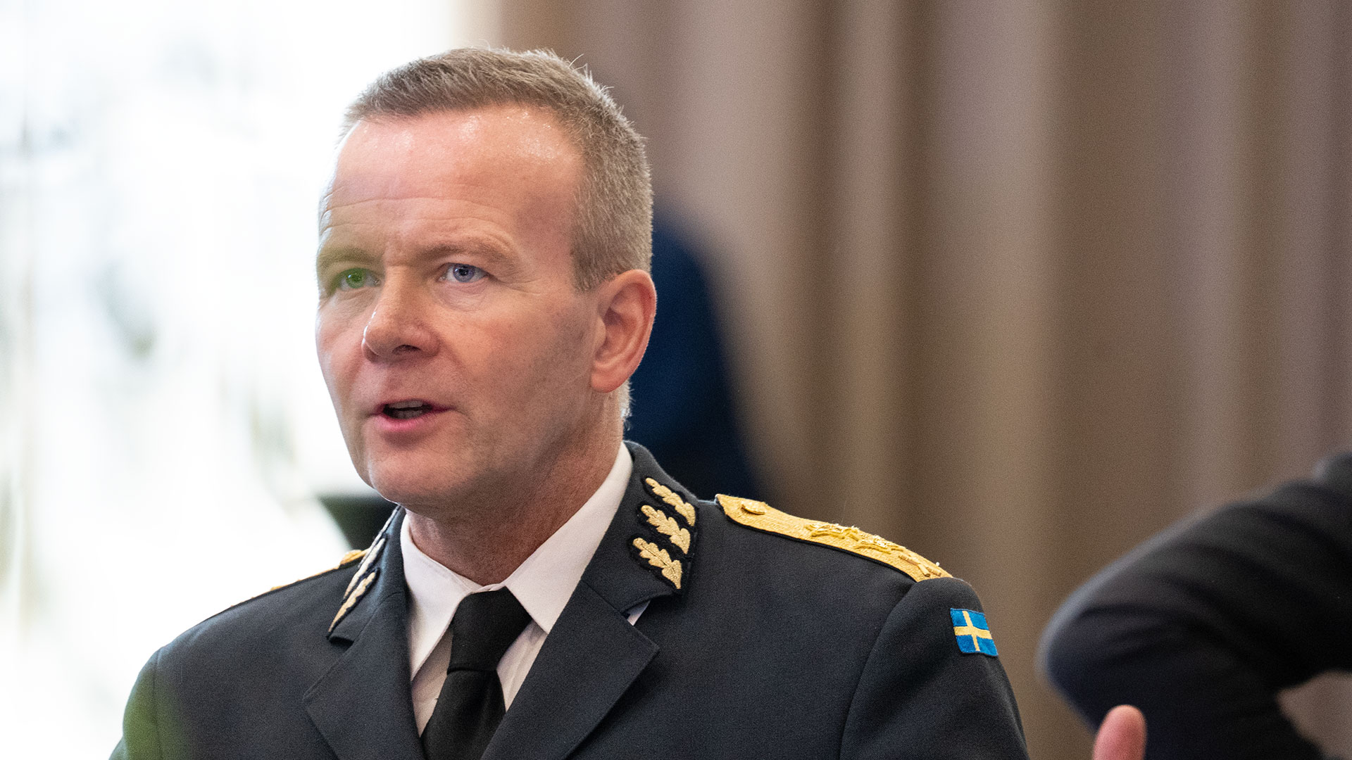 Generalmajor Mikael Frisell, chef för Lednings- och ekonomistaben vid Försvarets materielverk samt ställföreträdande National Armaments Director. Foto: Staffan Ekstrand, Försvarets materielverk