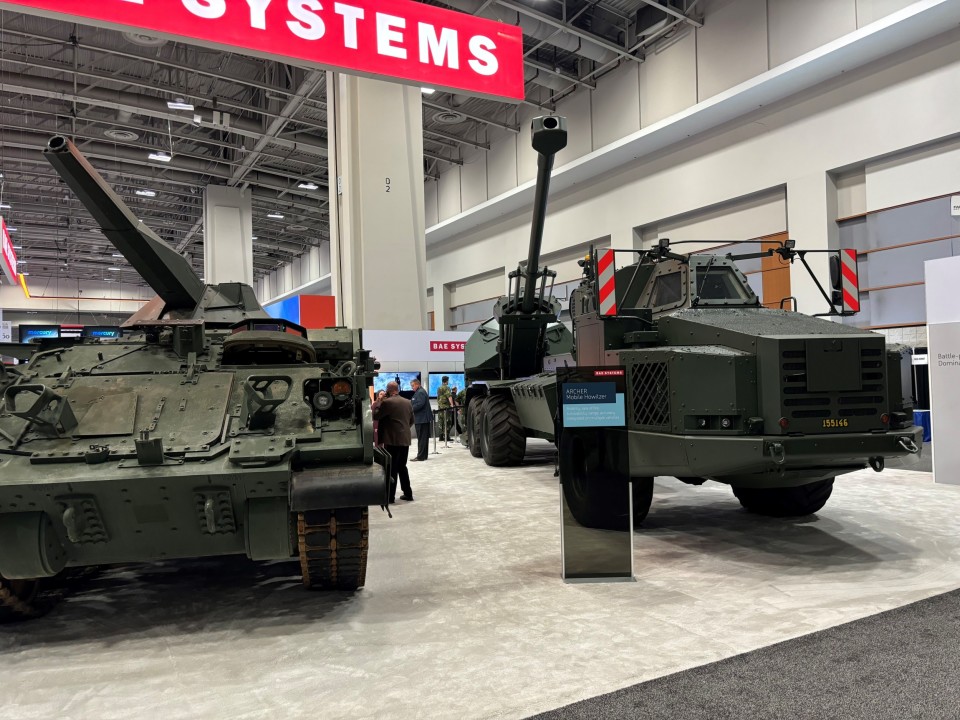 Artillerisystemet Archer på försvarsmässan AUSA Foto: BAE Systems Bofors