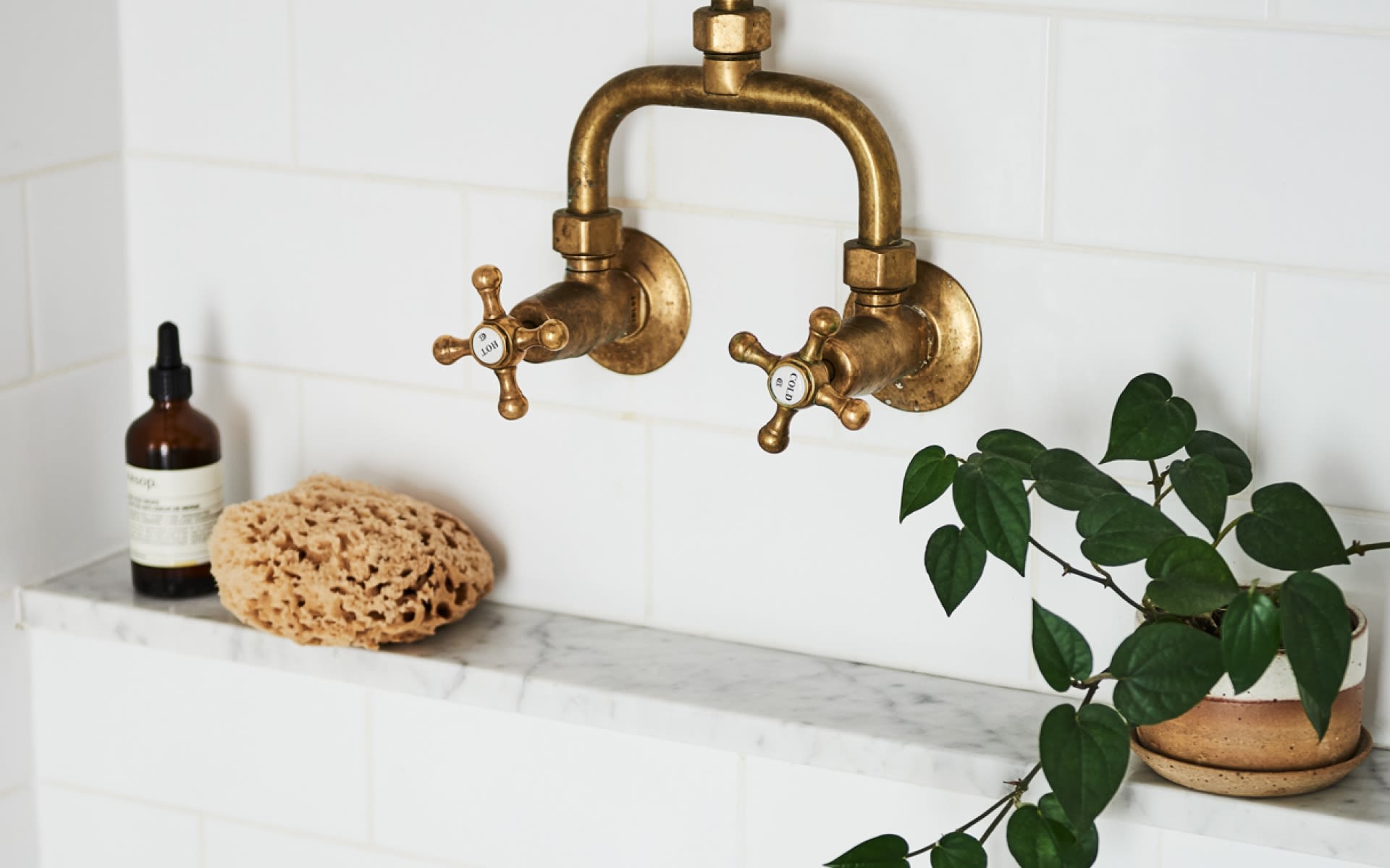 Barkly Street_brass exposed shower taps
