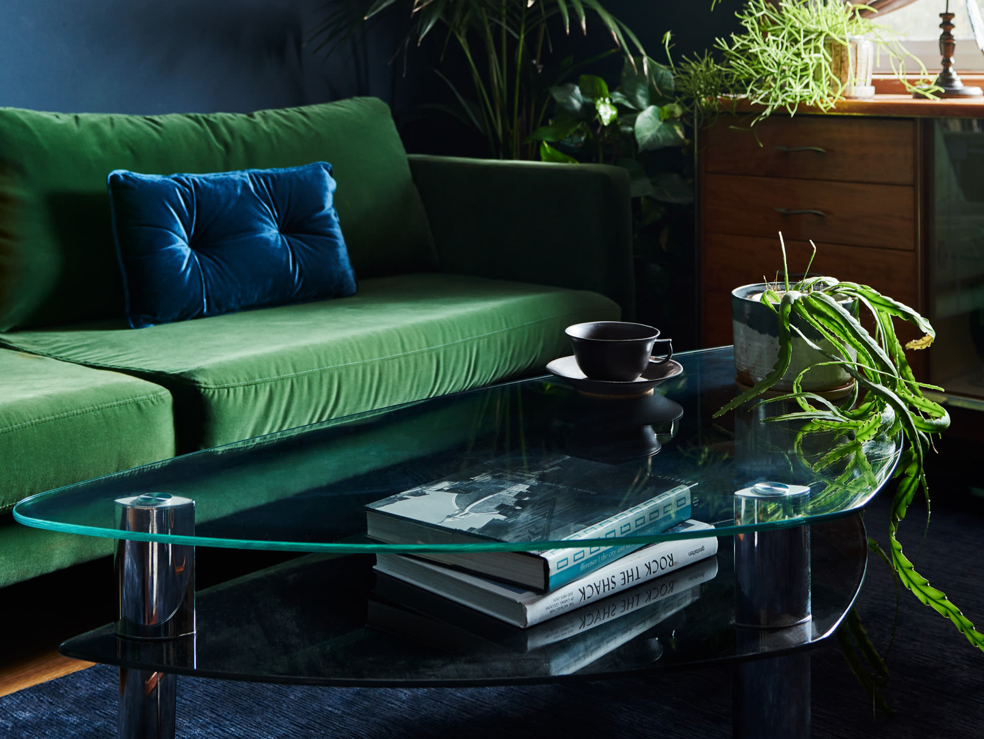 Hickford Street_velvet sofa_art deco styling