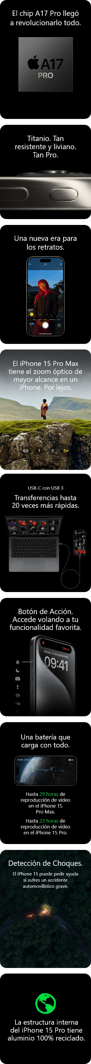 Especificaciones iPhone 15