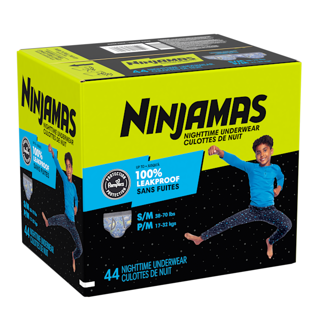 Ninjamas TAILLE P/M POUR GARÇONS - QUANTITÉ : 44