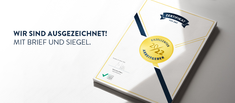 ExzellenterArbeitgeber 2022Zertifikat sRGB Sachsen