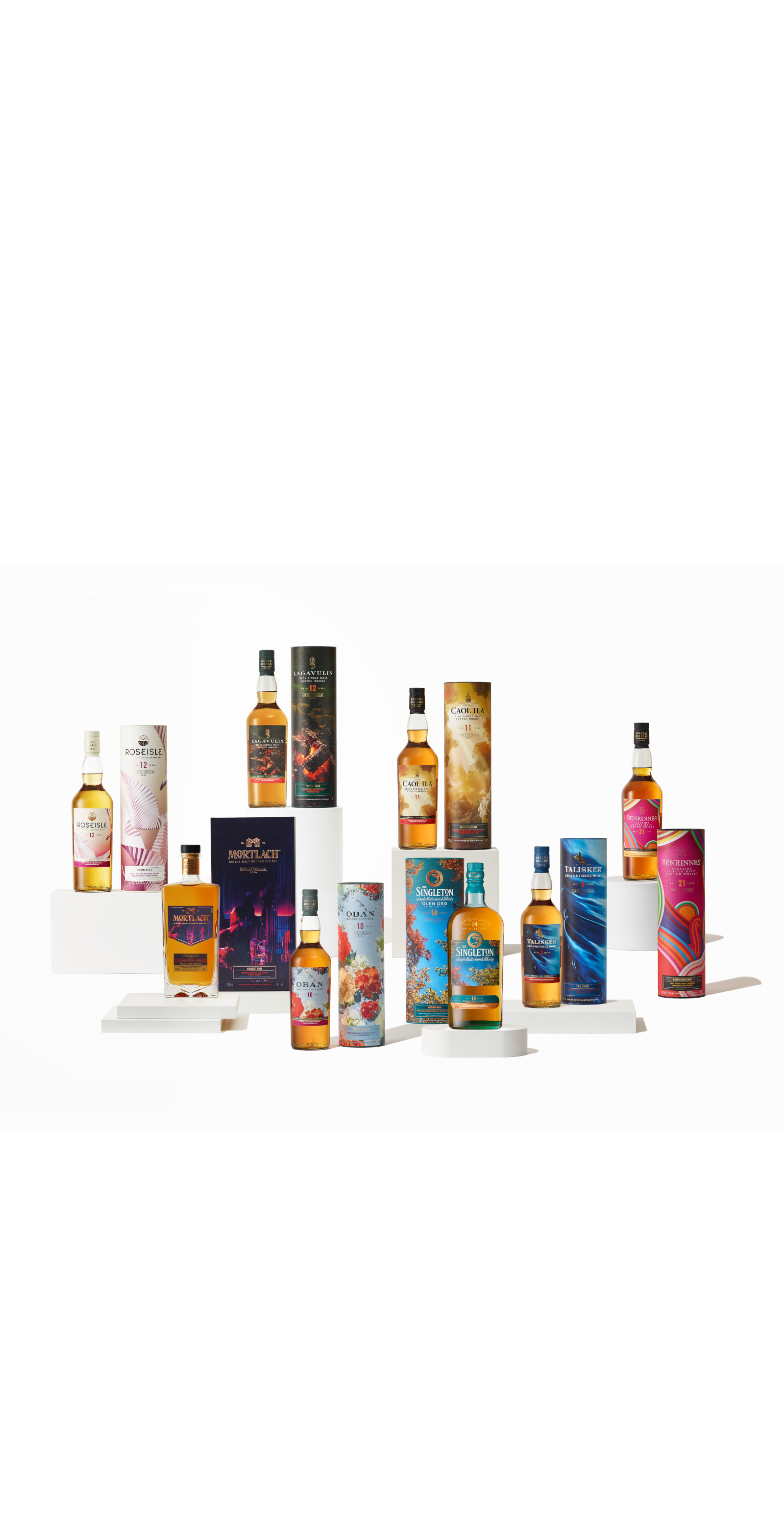 The image showcases the 2024 Special Releases Collection, elegantly arranged on minimalist white platforms. 