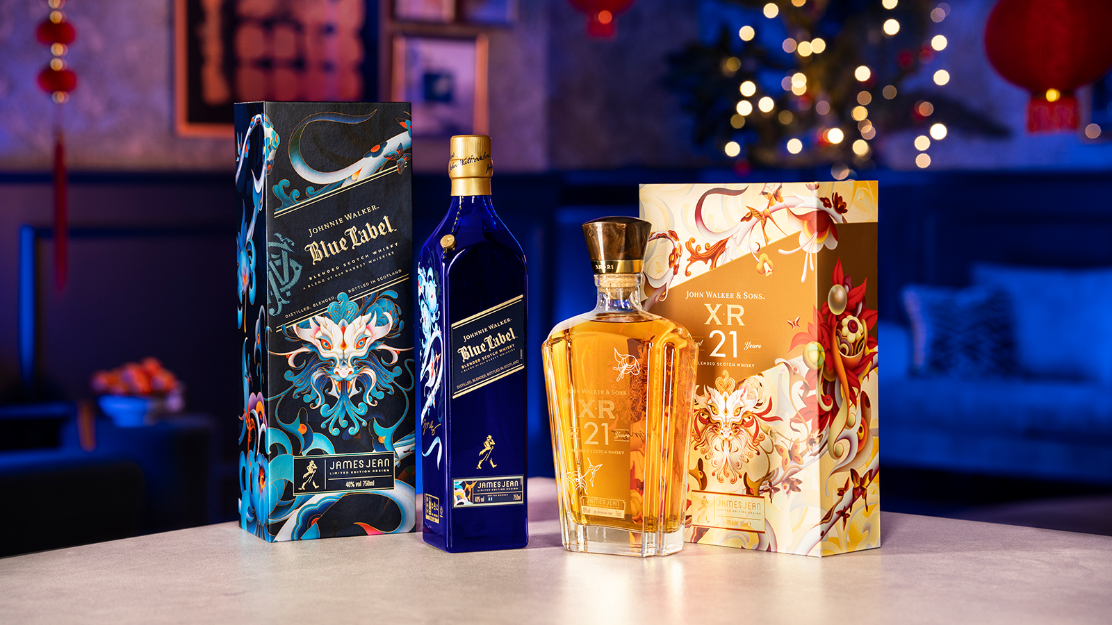 Johnnie Walker Blue Lunar New Year 2024 and Johnnie Walker XR21