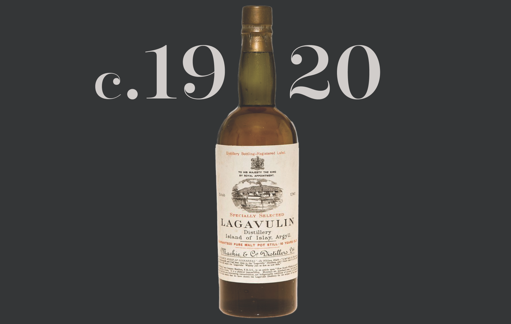 A bottle of Lagavulin 1920