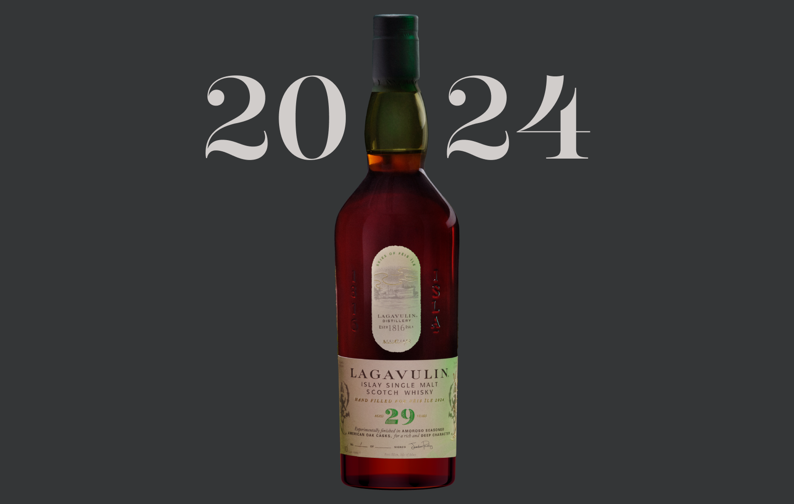 A bottle of Lagavulin Skies of Fèis Ìle 2024