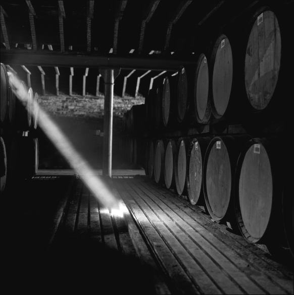 Lagavulin casks at the distillery