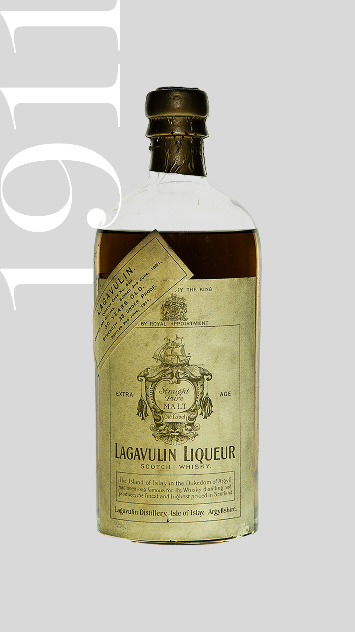 The oldest Lagavulin bottle from 1911