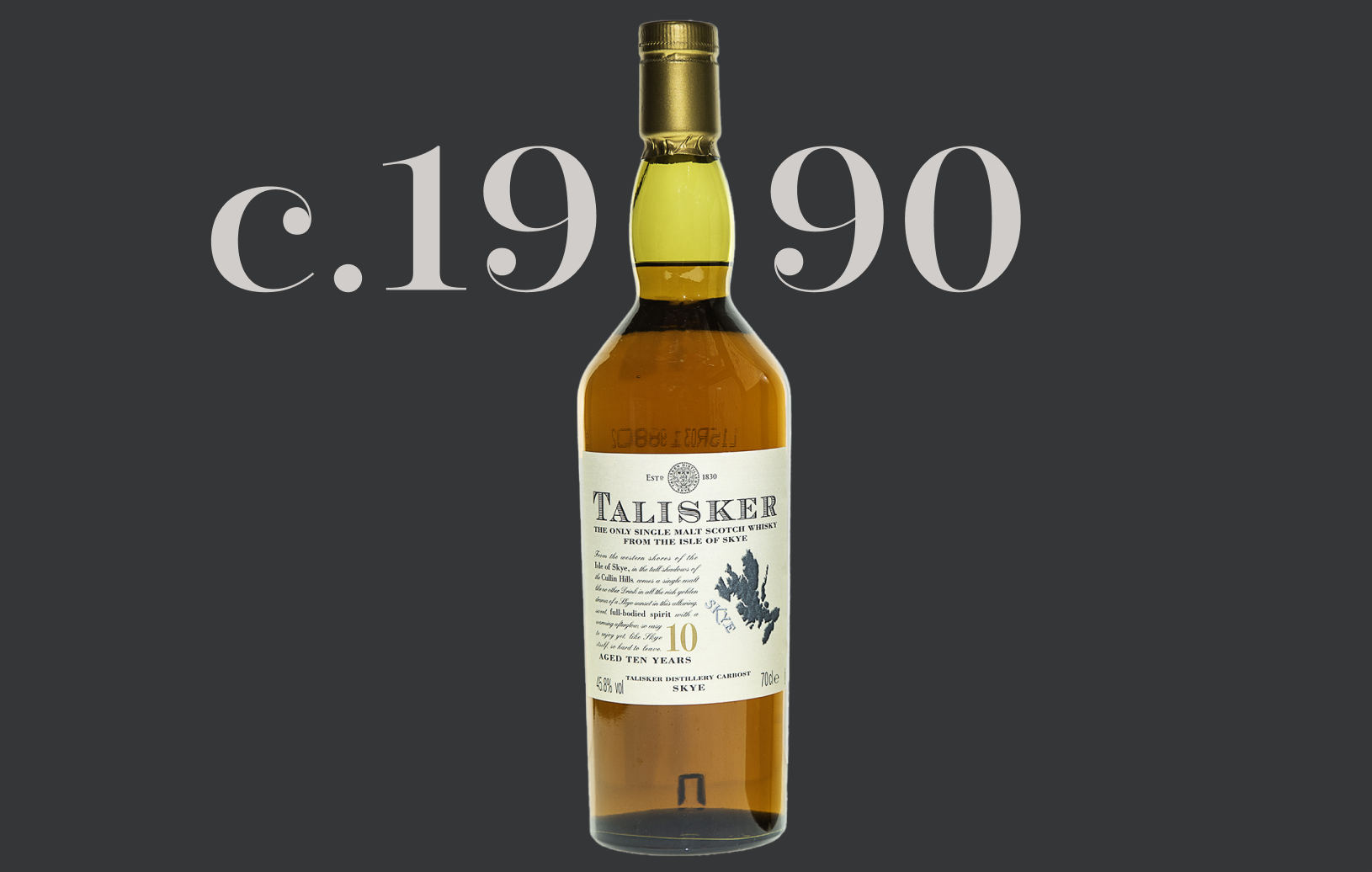  Talisker bottle in 1990