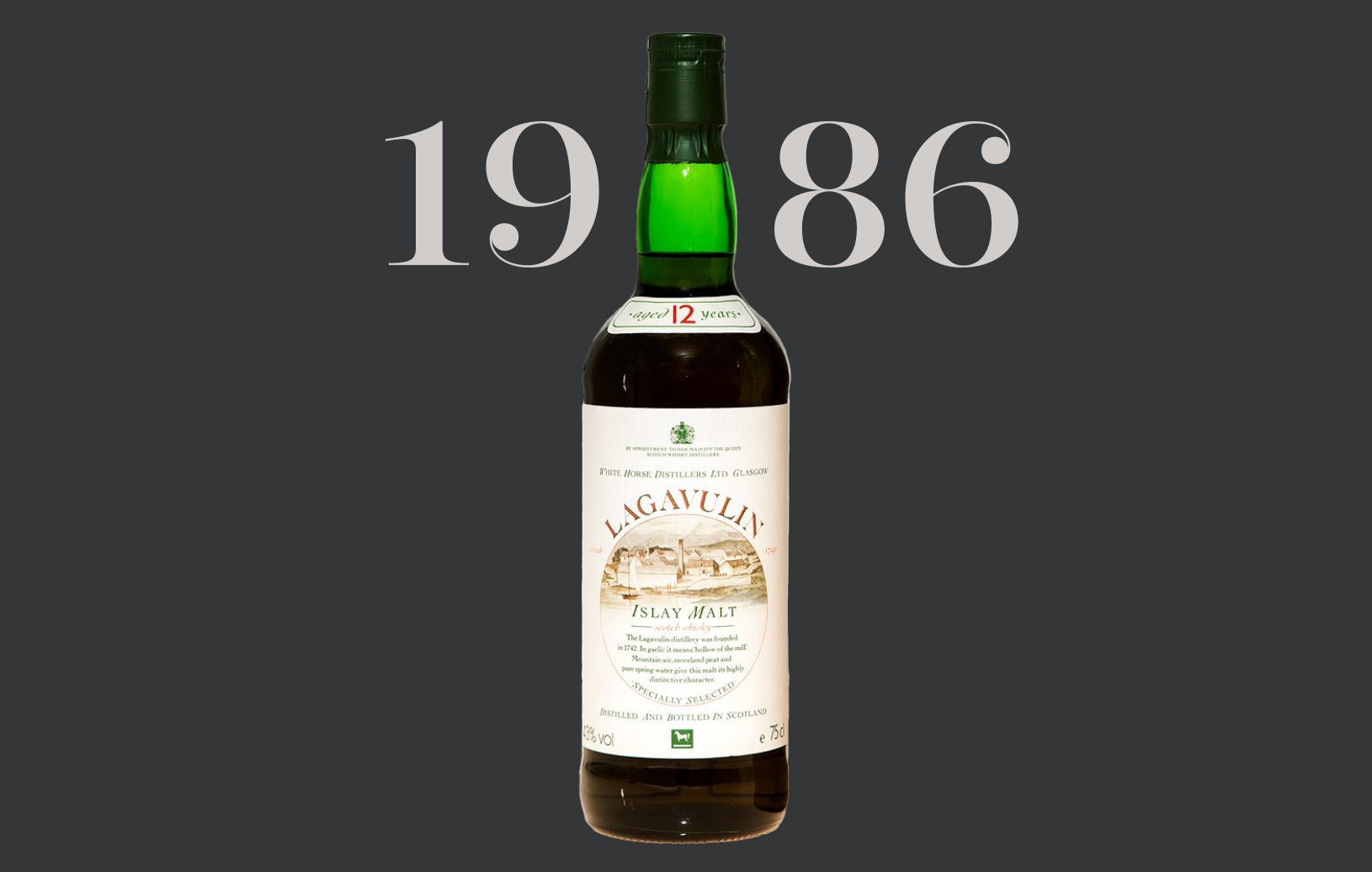 A bottle of Lagavulin 1986