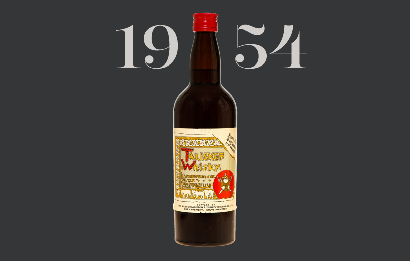 Talisker bottle in 1954