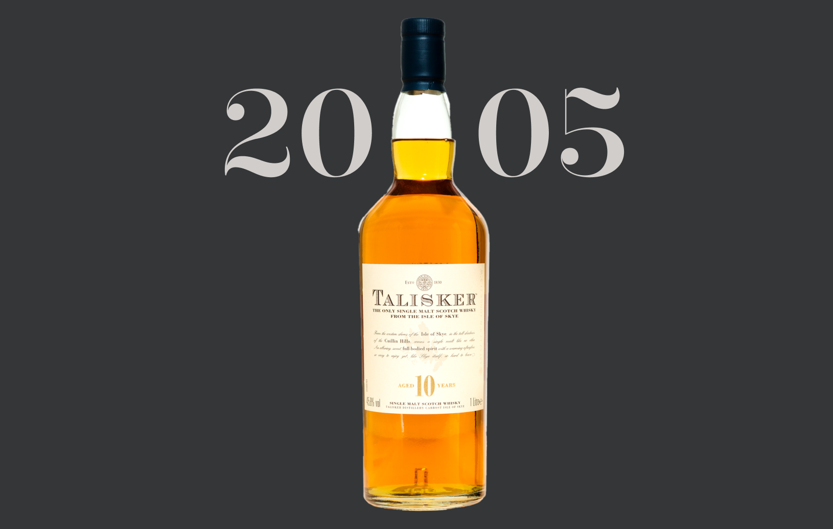 Talisker bottle in 2005