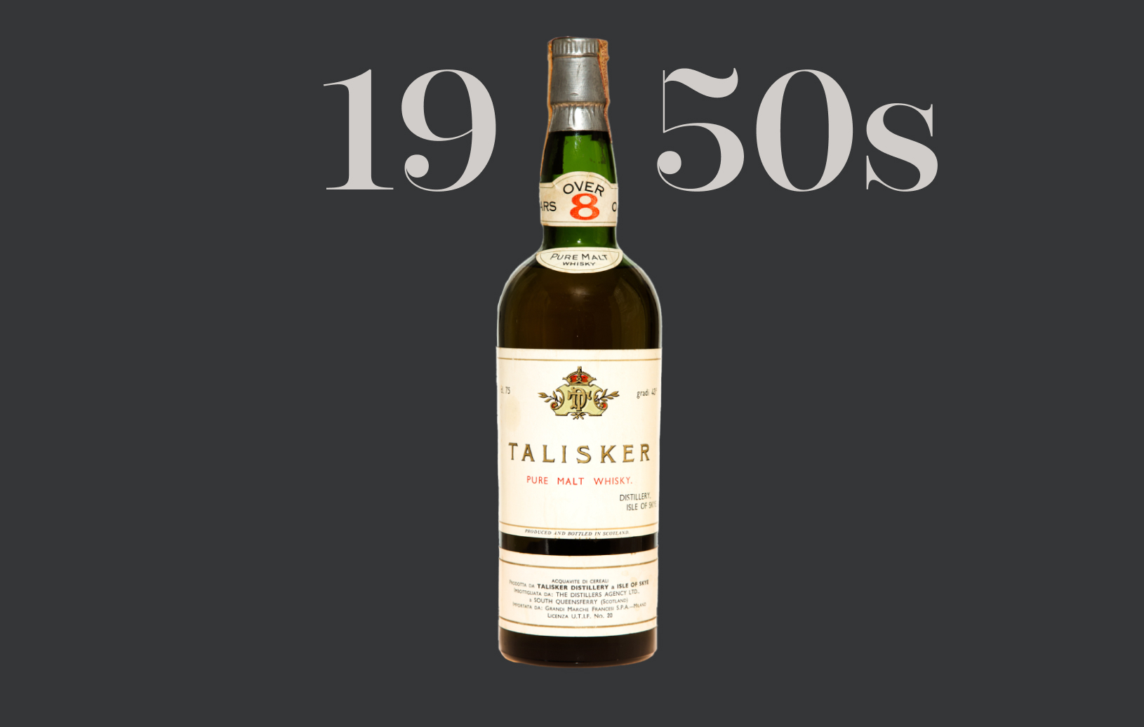 Talisker bottle in 1950
