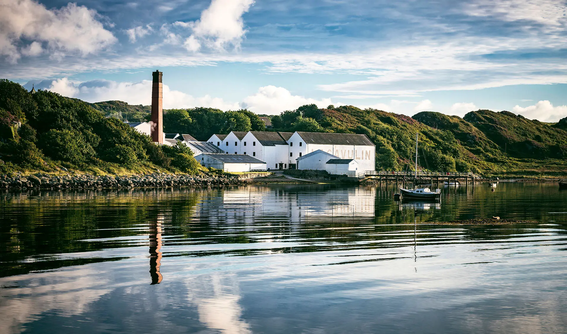 Lagavulin Distillery beside a body of water