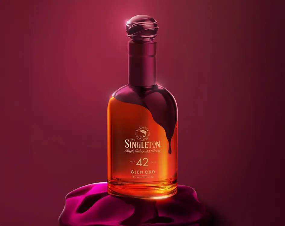 A bottle from the Singleton Gourmand Collection. Notes of Black Cherry Gâteau.