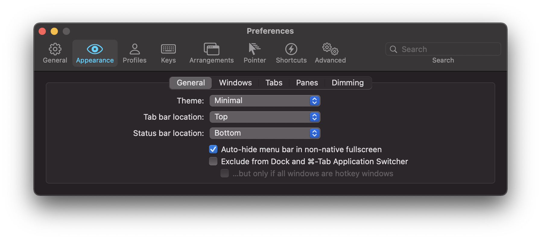 iterm-settings-minimal