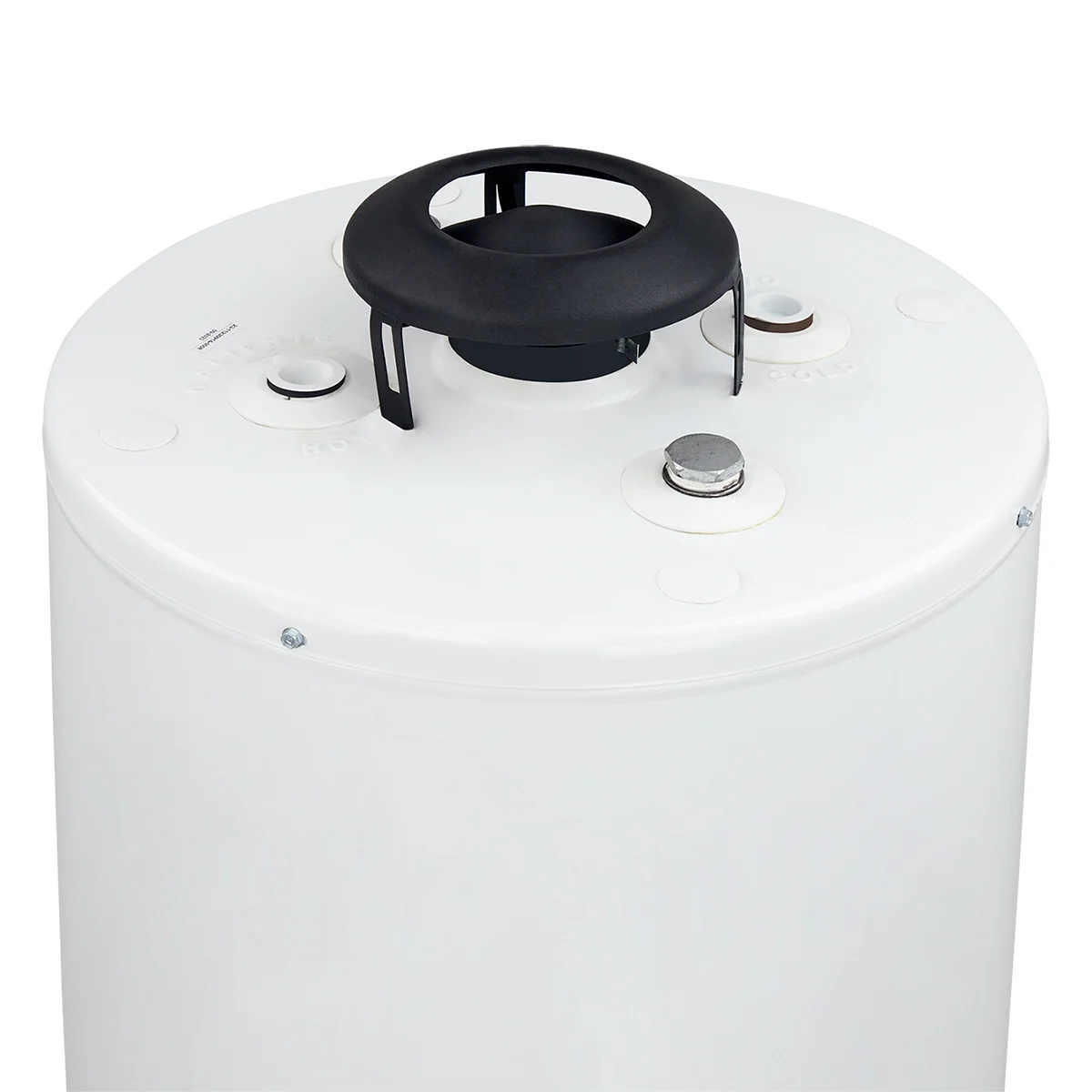 Vista de etiqueta de garantía del calentador Haceb.