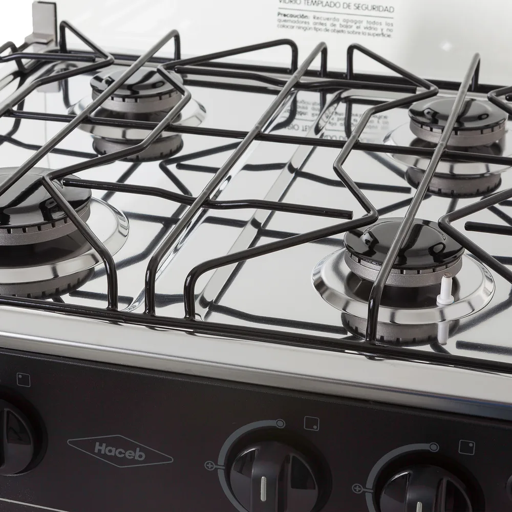 Detalle estufa de mesa 4 puestos Haceb