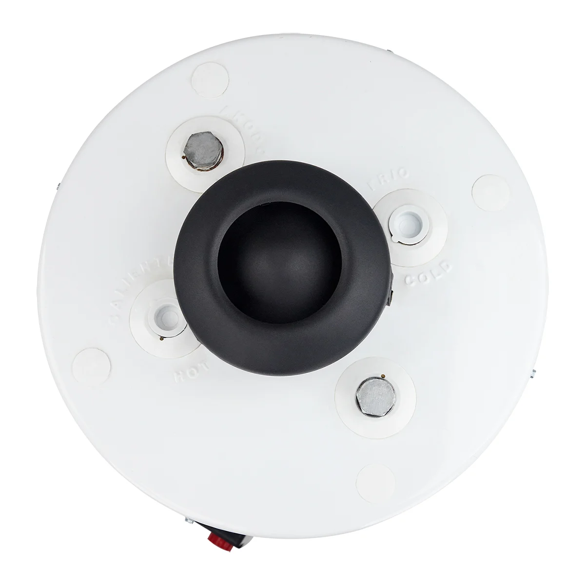 Detalle de conexiones del calentador de agua Haceb.