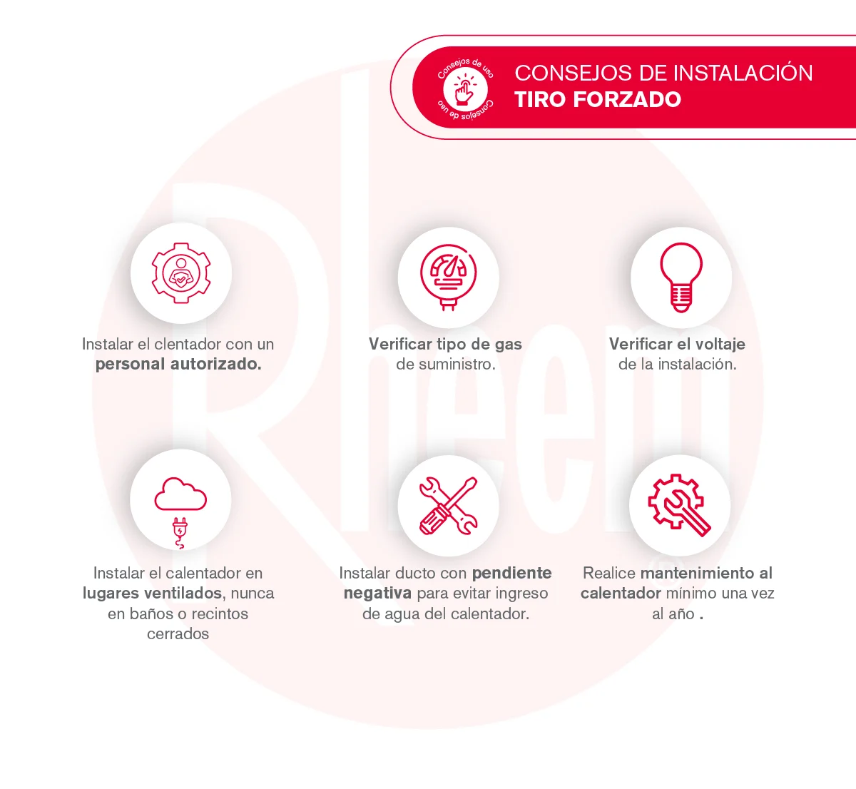 Instalación calentador tiro forzado