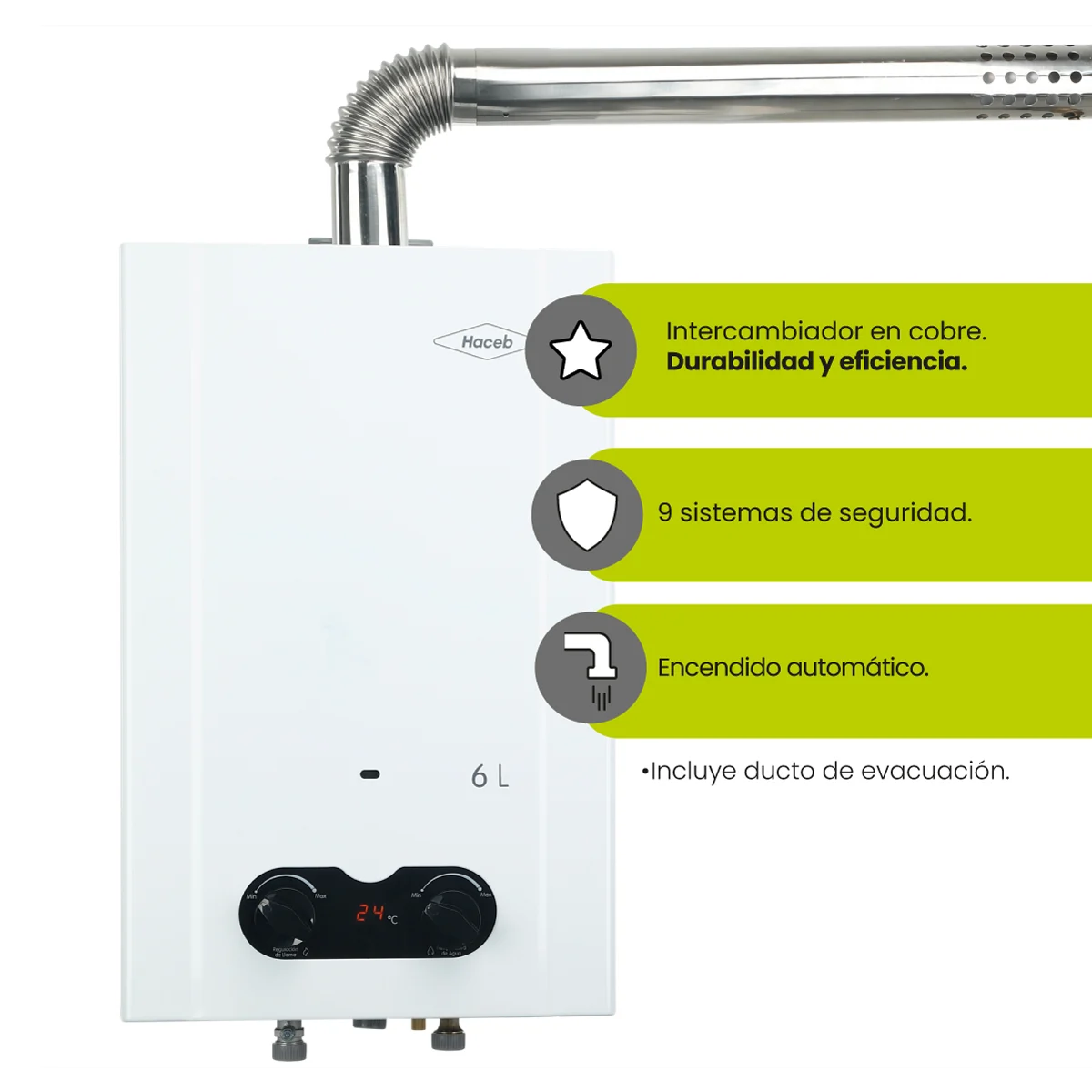 Beneficios y características del calentador de paso a gas