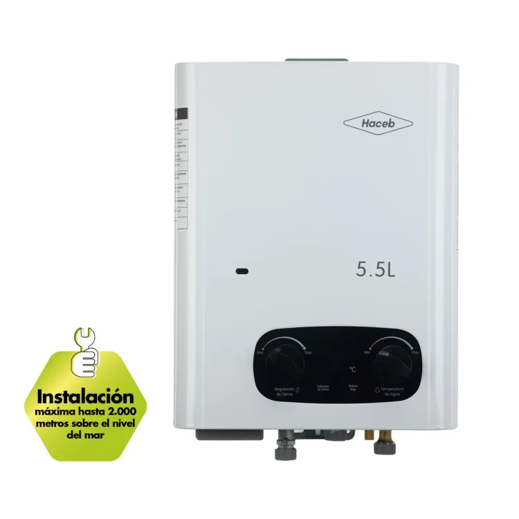 Calentador de paso Bosch 13 litros - Tiro Natural - Therm 2200 - Gas Natural  - Grupo Vanti