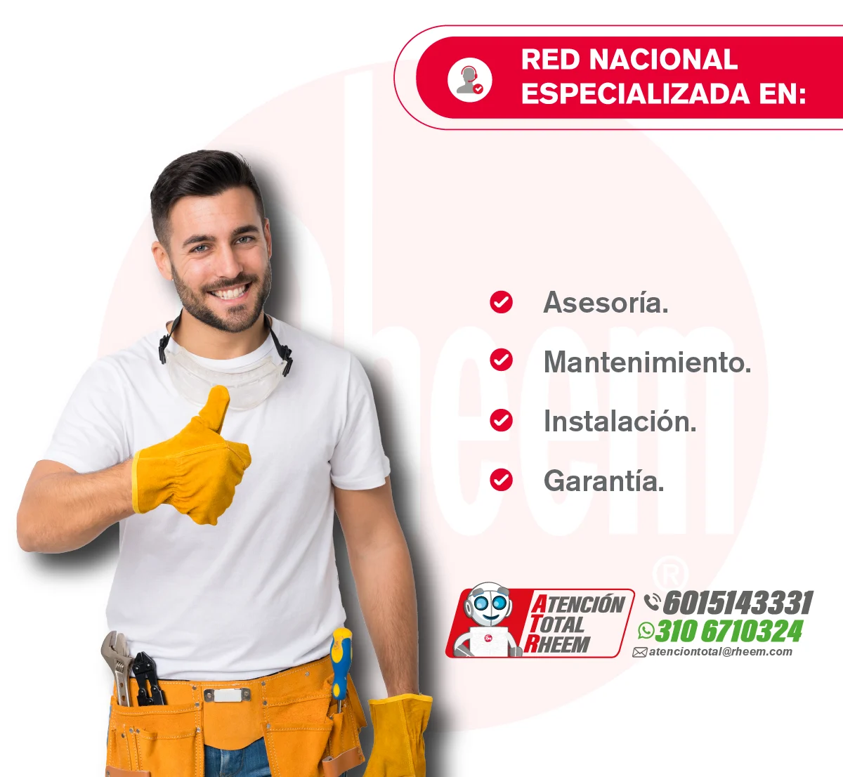 Red nacional especializada Rheem 