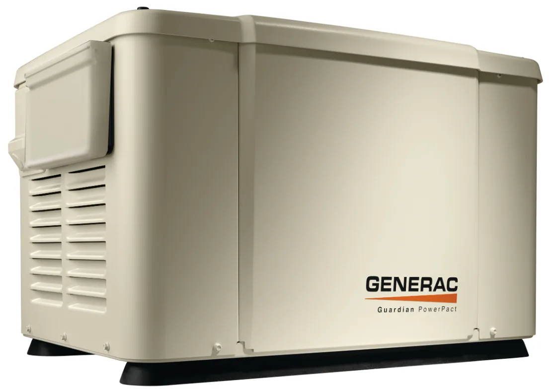 Planta eléctrica estacionaria de uso residencial a gas de 7,5 kW + transferencia