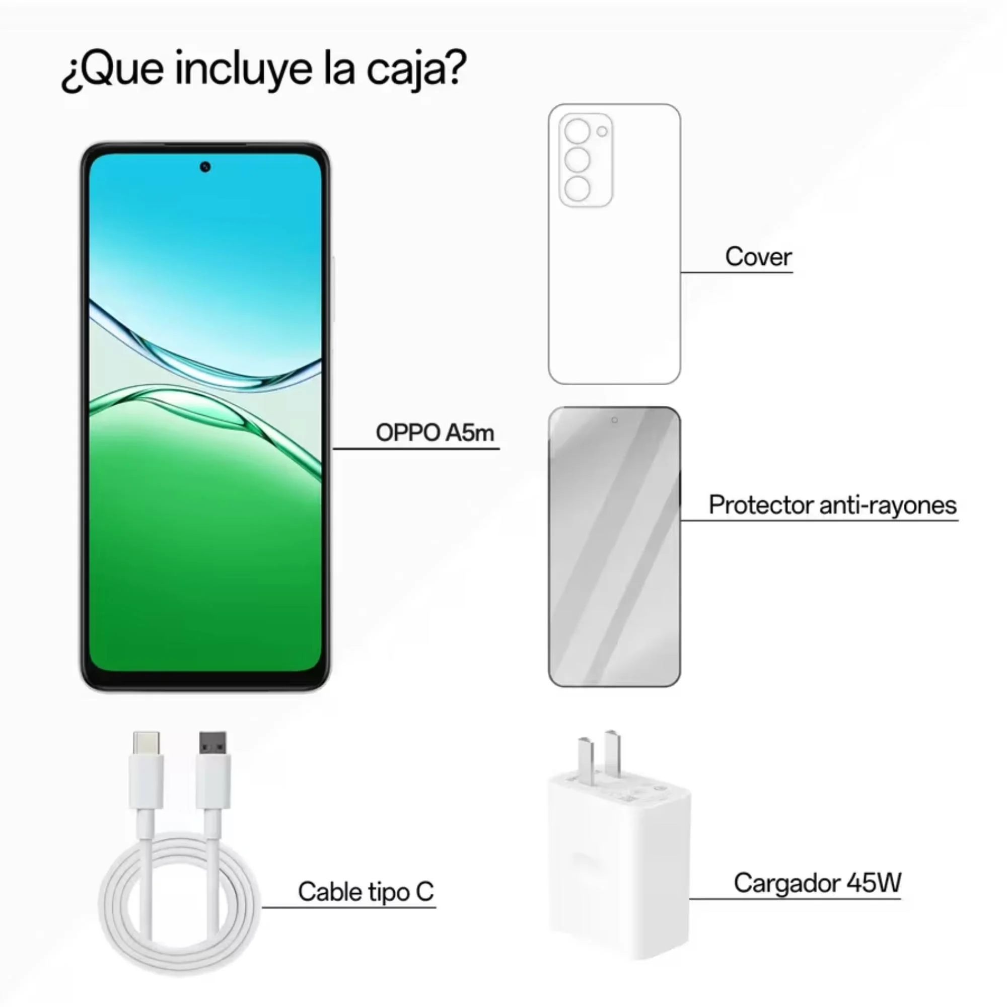 Celular OPPO A5M 256GB 4G Blanco