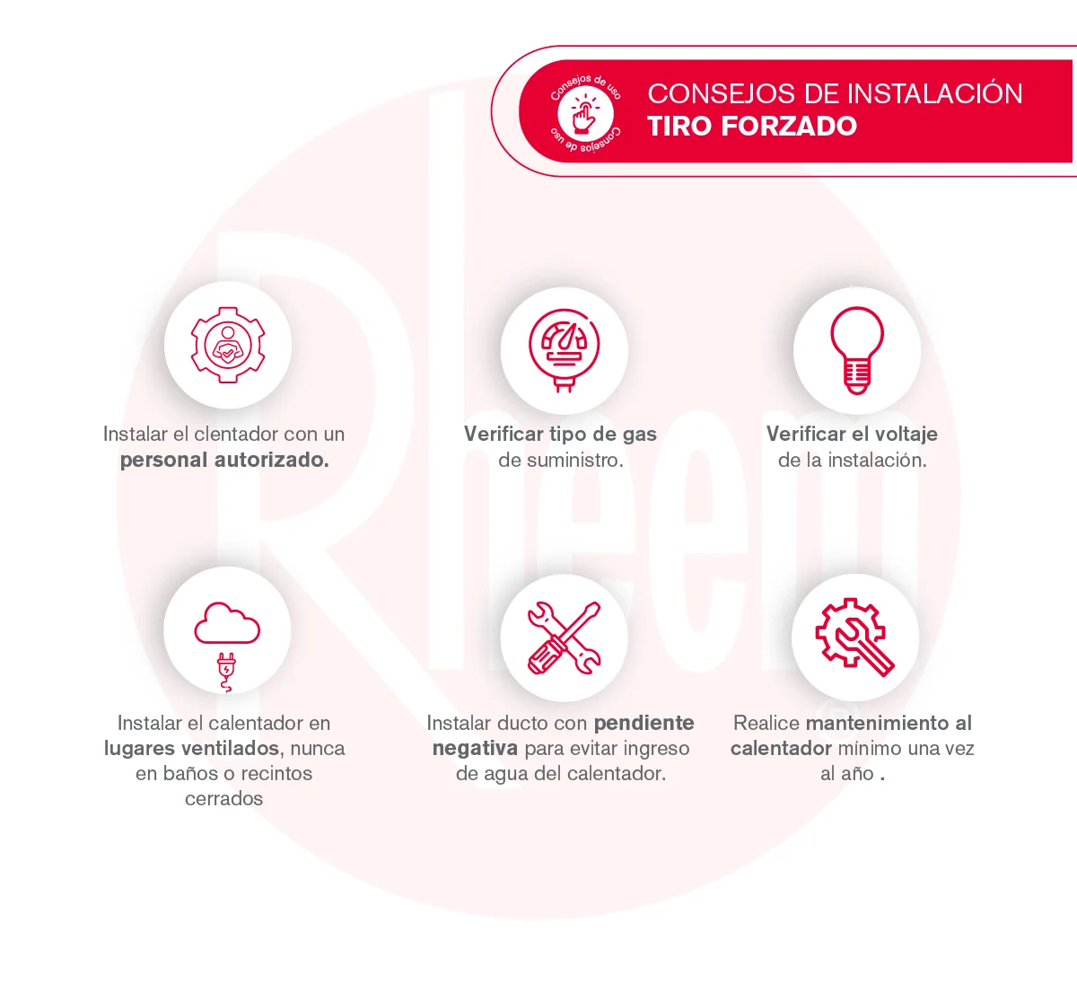 Instalación consejos Calentadores 