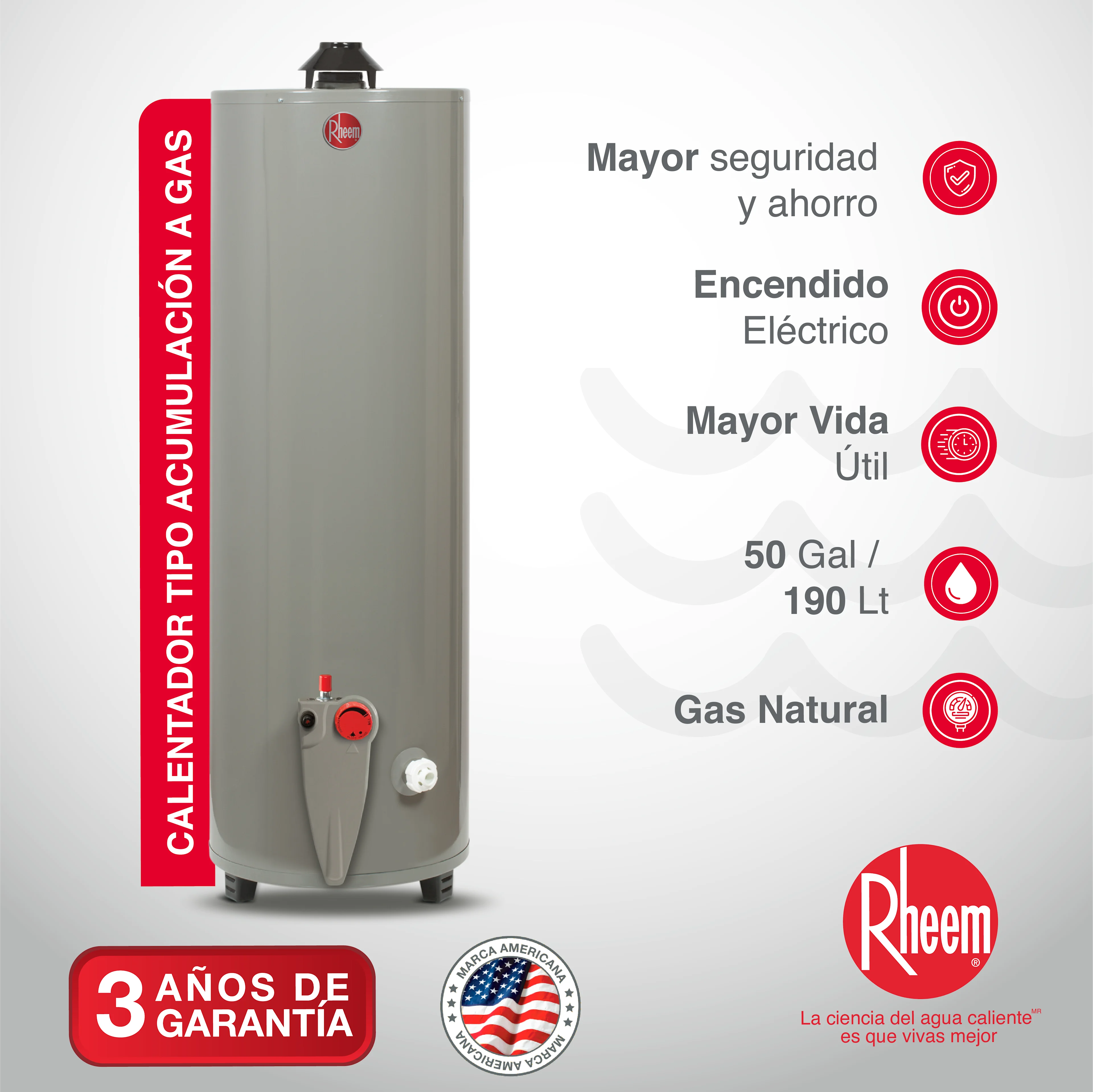 calentador de agua rheem