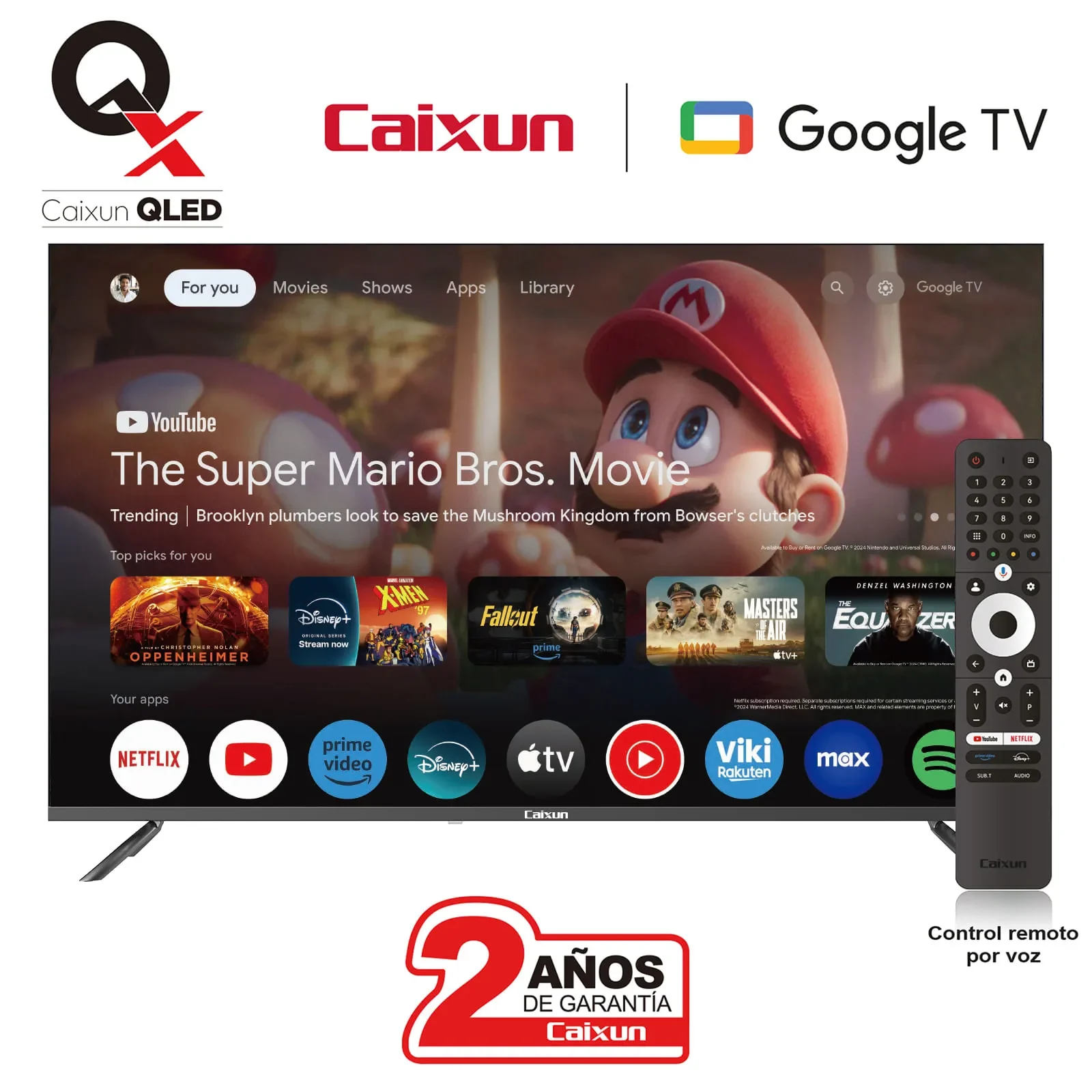Televisor Caixun 50 Pulgadas Smart TV C50KAUG QLED
